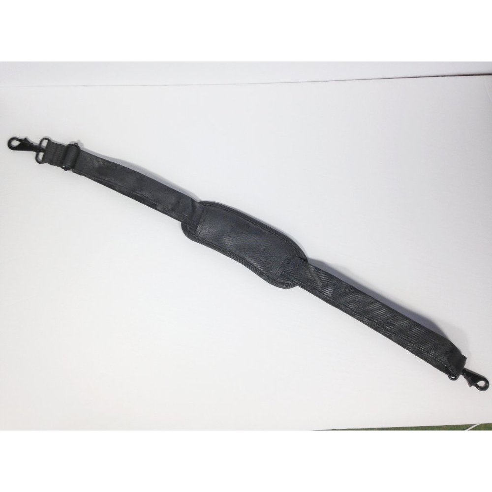 Bag Shoulder Strap Dark Gray / Black with metal hooks adjustable 30" to 53" NEW